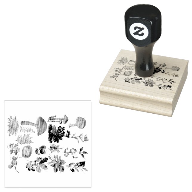 Tampons Encreurs Botaniques et champignons Vintages (Tamponné)