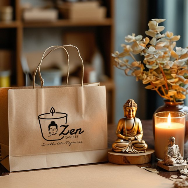 Tampons Encreurs Bouddha Zen Bougie Petite entreprise, Personnalisé (Créateur téléchargé)
