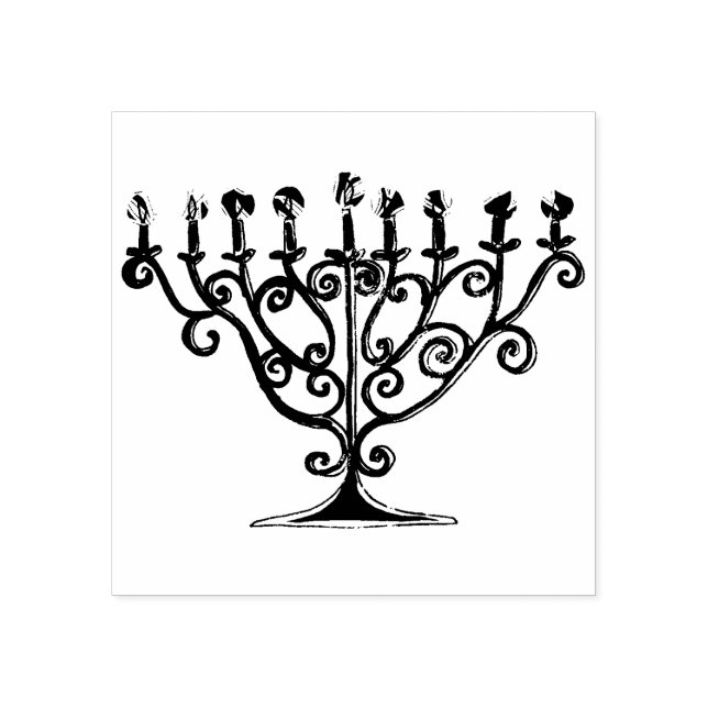 Tampons Encreurs Bougie Menorah (Impression)