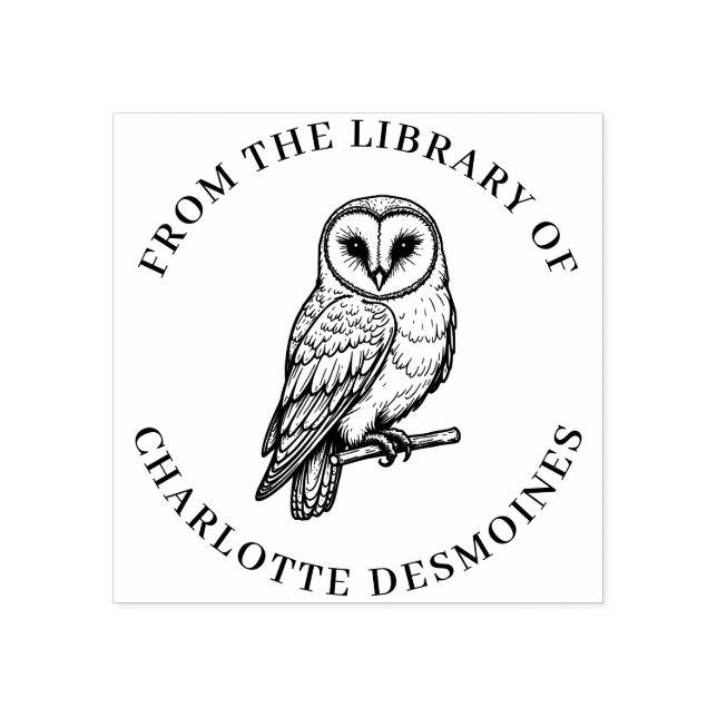 Tampons Encreurs Boule de l'étable personnalisée Timbre de livres E (Impression)