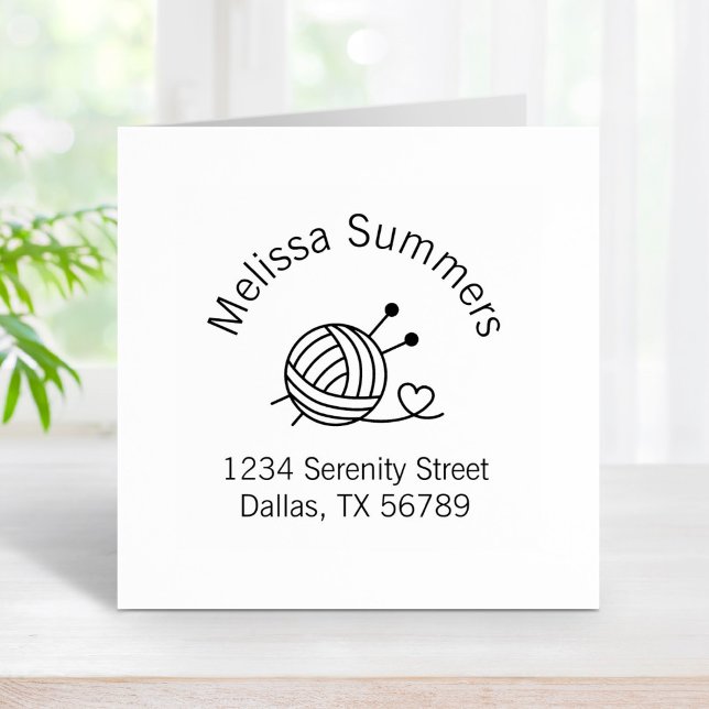 Tampons Encreurs Boule de Tricot Yarn Arch Adresse (Créateur téléchargé)