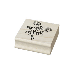 Tampons Encreurs bouquet de timbre d'art rose