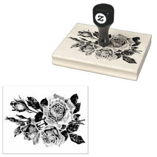 Tampons Encreurs Bouquet floral rose