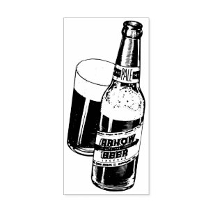 Tampons Encreurs Bouteille de bière et verre