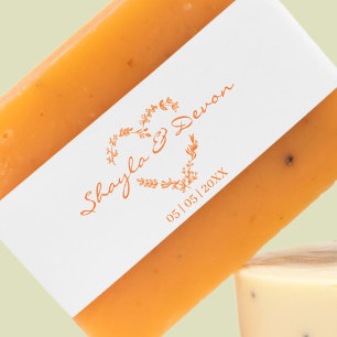 Tampons Encreurs Branches du coeur fleur sauvage et Mariage Feuille