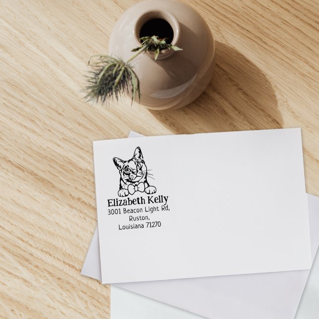 Tampons Encreurs Burmilla Chat Retourner l'adresse Animal (Créateur téléchargé)