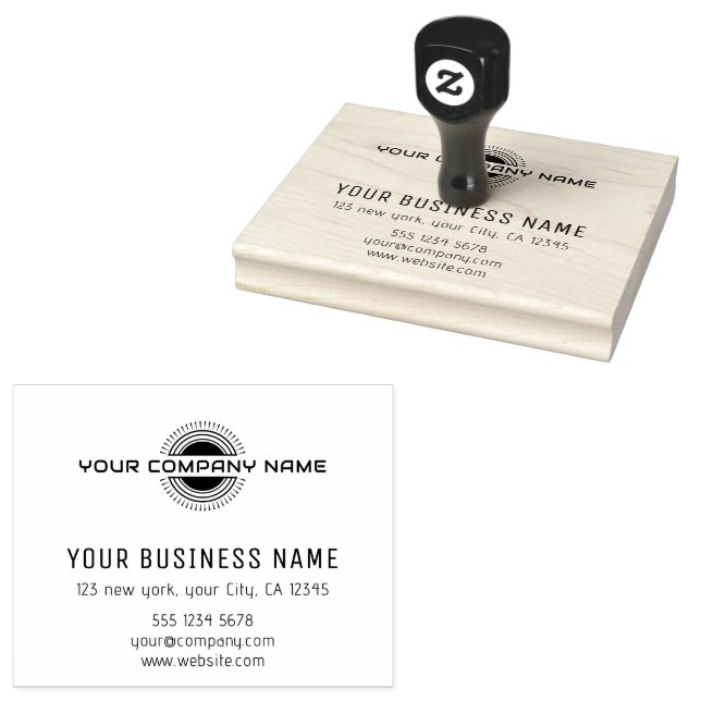 Tampons Encreurs Business | Logo Adresse Entreprise Nom Professionn (Tamponné)