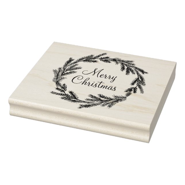 Tampons Encreurs Cabine rustique Joyeux Noël hiver Wreath Cadeau (Tampon)