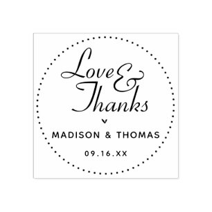 Tampons Encreurs Cadeau de mariage Classique Amour & Remerciements
