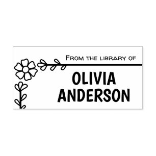 Tampons Encreurs Cadre fleur marais, livre de bibliothèque