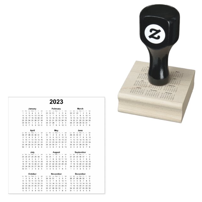 Tampons Encreurs Calendrier 2023 Timbre en caoutchouc (Tamponné)