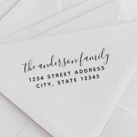 Calligraphie moderne Nom de famille Adresse de ret