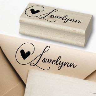 Tampons Encreurs Calligraphie romantique Script Police Coeur Symbol