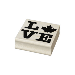 Tampons Encreurs Canada Maple Leaf Love