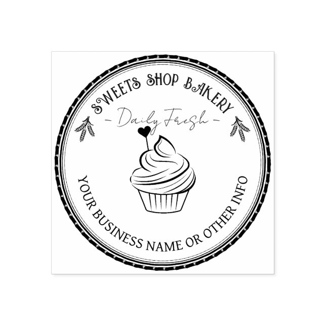Tampons Encreurs Caoutchouc sur mesure | Logo de boulangerie maison (Impression)