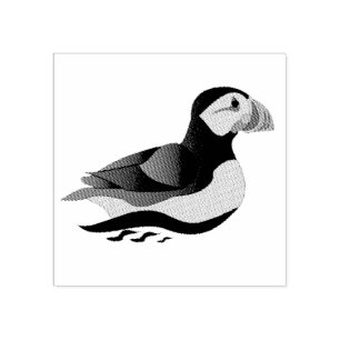 Tampons Encreurs Caricature adorable en nage de Puffin Atlantique