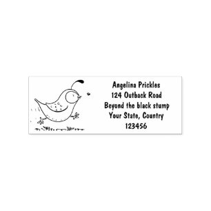 Tampons Encreurs Caricature de caille californienne joli