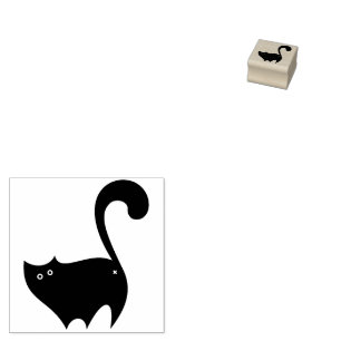 Tampons Encreurs Caricature en noir chat noir