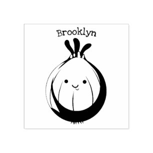 Tampons Encreurs Caricature vert oignon brun joli