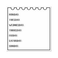 Carnet de page Jours de la semaine