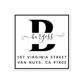 Tampons Encreurs Carré simple monographique manuscrit