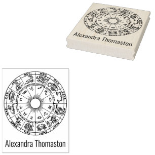 Tampons Encreurs Carte de roue zodiaque céleste n° 1 Nom