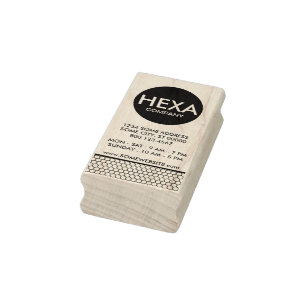 Tampons Encreurs carte de visite de société hexa
