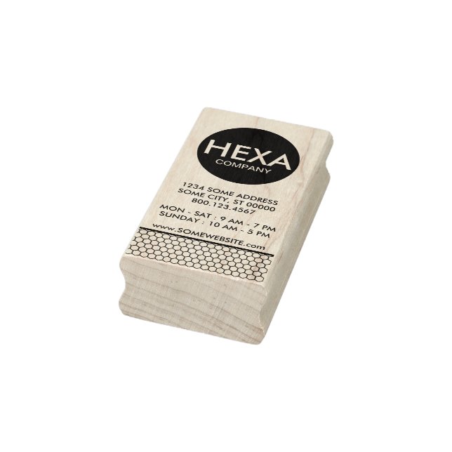 Tampons Encreurs carte de visite de société hexa (Tampon)