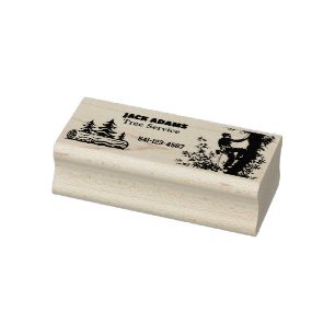 Tampons Encreurs Carte de visite du service d'arbres Bûcheron