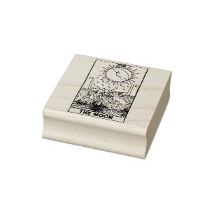 Tampons Encreurs Carte Tarot : La Lune : Texte personnalisé