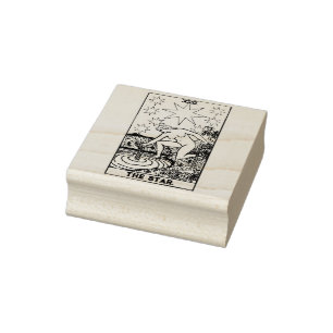 Tampons Encreurs Carte Tarot : L'Étoile : Texte personnalisé