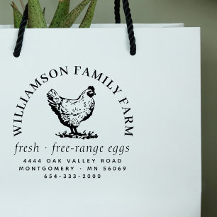 Tampons Encreurs Carton classique à gros oeufs de poule Adresse de
