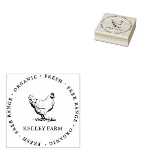 Tampons Encreurs Carton d'oeuf de poulet de ferme customisé