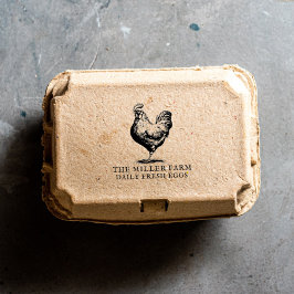 Tampons Encreurs Carton d'oeuf frais Farmhouse personnalisé