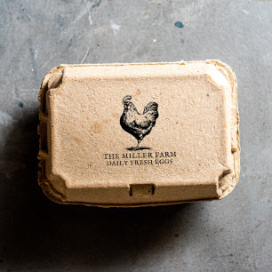 Tampons Encreurs Carton d'oeuf frais Farmhouse personnalisé