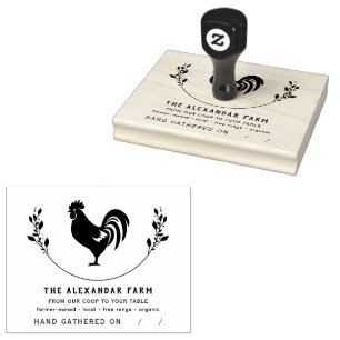 Tampons Encreurs Carton d'oeuf personnalisé de poulet rustique