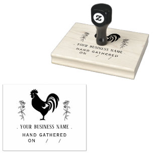 Tampons Encreurs Carton d'oeuf personnalisé de poulet rustique