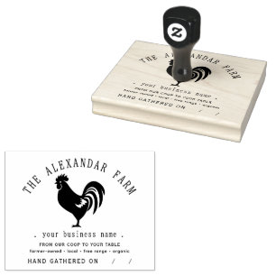 Tampons Encreurs Carton d'oeuf personnalisé de poulet rustique