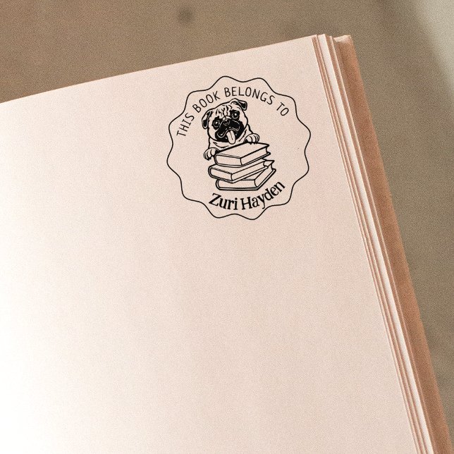 Tampons Encreurs Ce Livre Appartient À, Joli Livre Carlin (Créateur téléchargé)