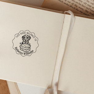 Tampons Encreurs Ce Livre Appartient À, Mignonne Dalmatienne