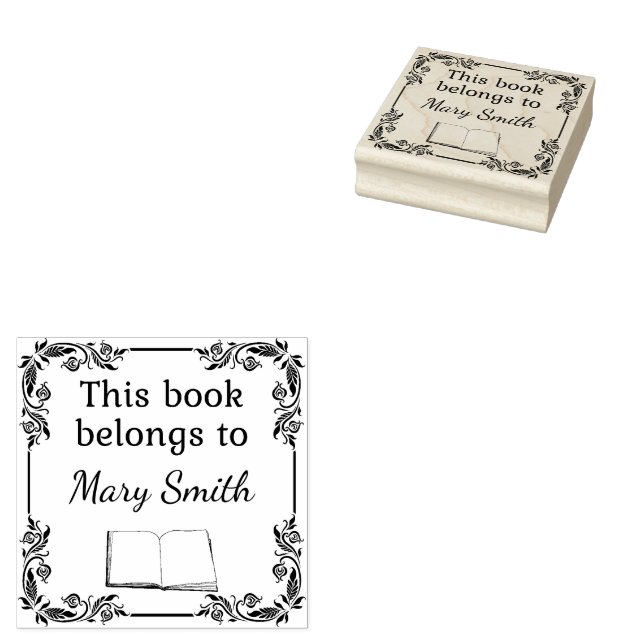 Tampons Encreurs Ce Livre Appartient À | Timbre en bois (Tamponné)