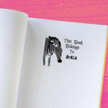 Ce livre appartient personnalisé Zèbre