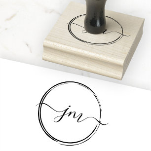 Tampons Encreurs Cercle-Art, Monogramme, Timbre d'écriture