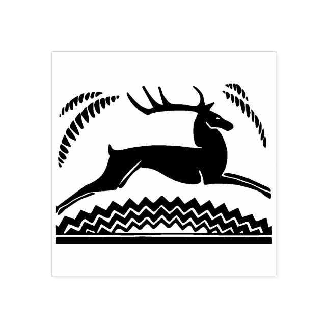 Tampons Encreurs Cerf Art Déco vintage (Impression)