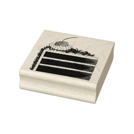 Tampons Encreurs Cerise Forêt-Noire Gâteau Slice Anniversaire Fête 