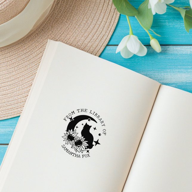 Tampons Encreurs Chat de lune mystique de la bibliothèque de (Créateur téléchargé)