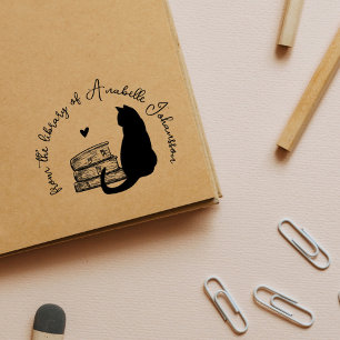 Tampons Encreurs Chat et Livres Personnalisés À Partir De La Biblio