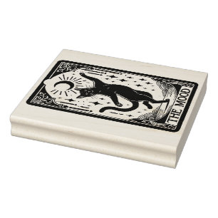 Tampons Encreurs Chat Noir Carte Mood Tarot