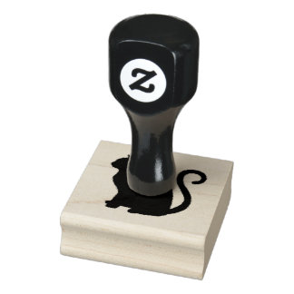 Tampons Encreurs chat noir, silhouette de animal,