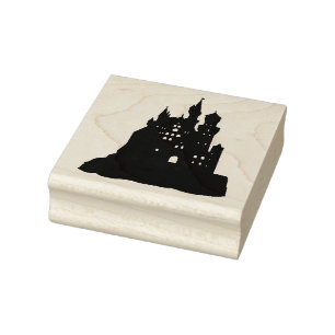 Tampons Encreurs Château Forteresse Silhouette Halloween
